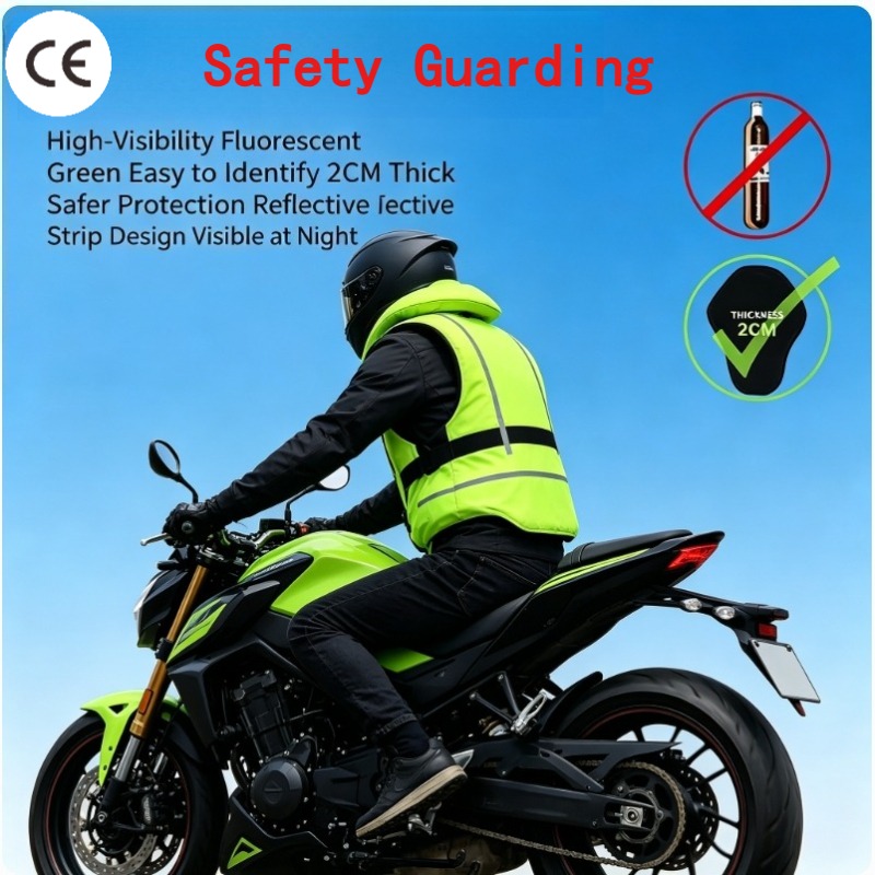 Motorcycle Gear With Airbag - Motorcycle Airbag Vest Reflective Moto Racing