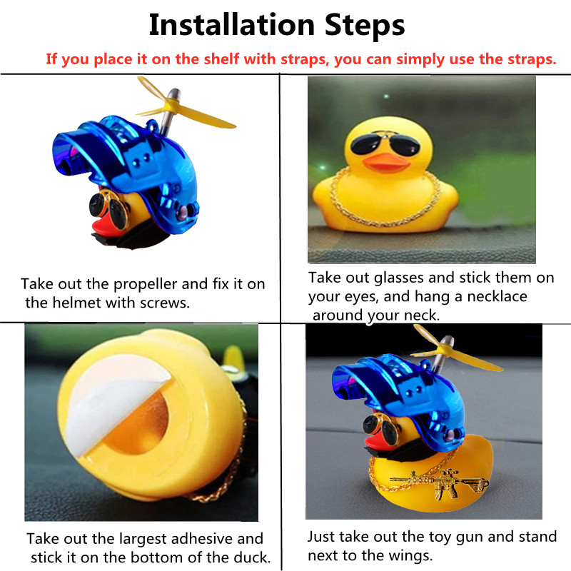 Car Cute Little Yellow Duck Wi - Motorcycle Gear Yellow reseña y precio