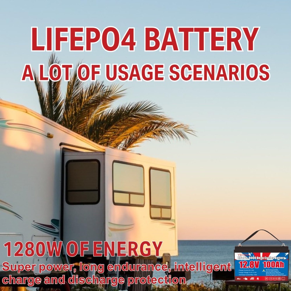 12.8V 100Ah LiFePO4 Battery Bu - Motorcycle Gear Cycle reseña y precio