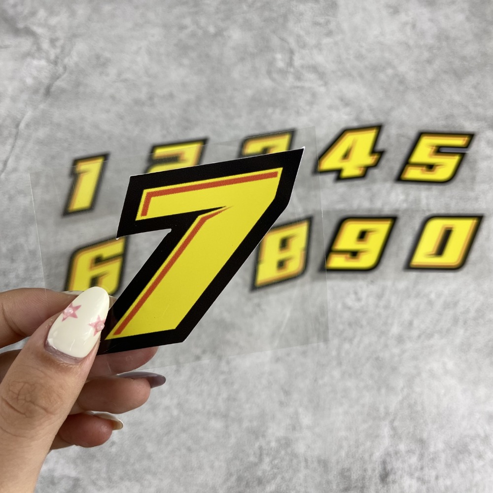 1PC 0123456789 Yellow Number M - Motorcycle Gear Yellow reseña y precio