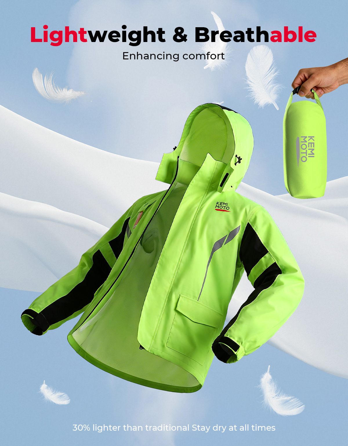 KEMIMOTO Unisex Waterproof Rai - Motorcycle Gear Cycle reseña y precio