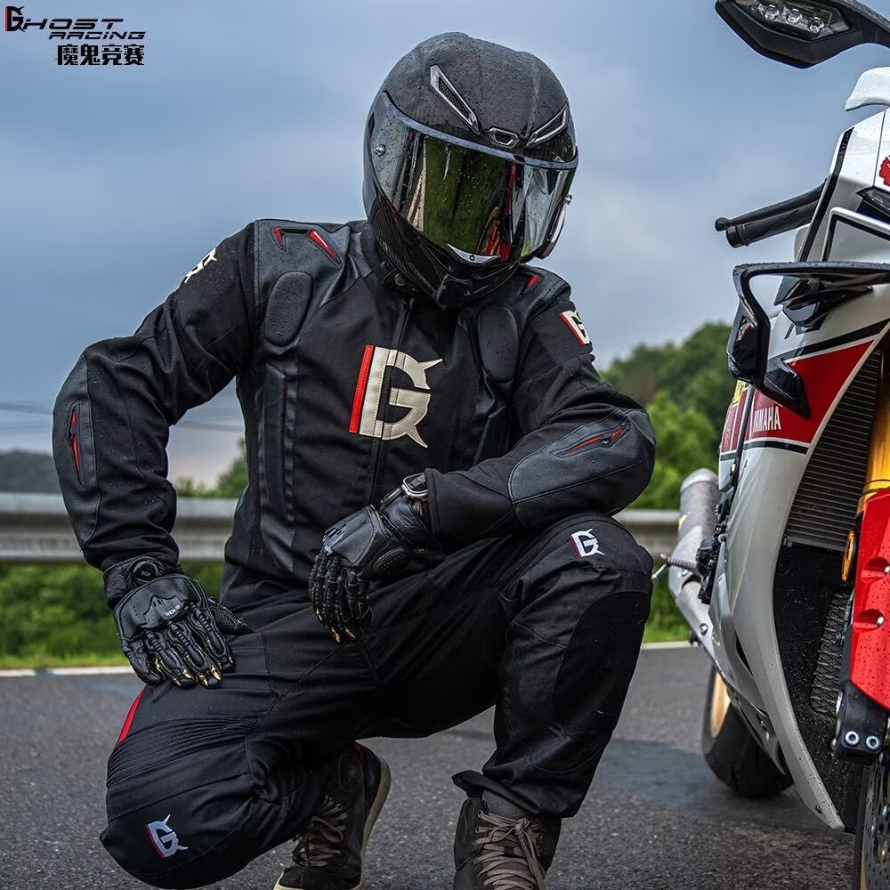 Motorcycle Racing Suit Set wit - Motorcycle Gear With Airbag reseña y precio