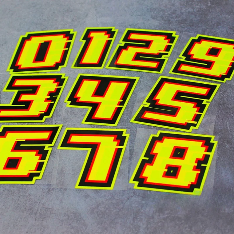 0123456789 Yellow Numbers Moto - Motorcycle Gear Yellow reseña y precio