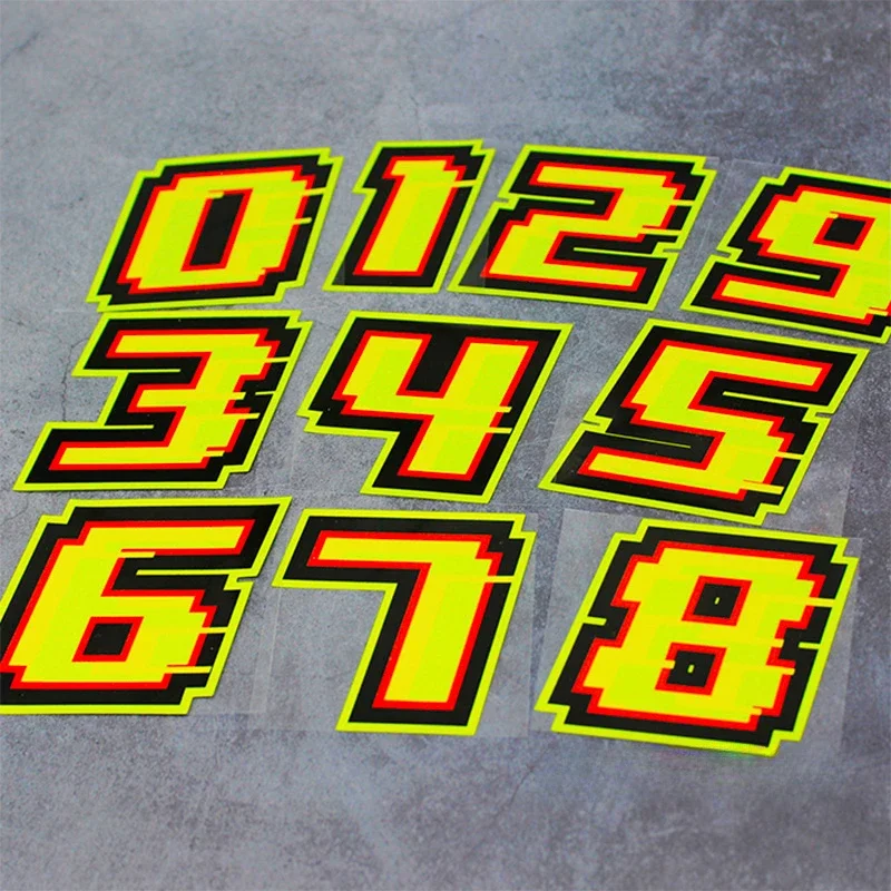 0123456789 Yellow Numbers Moto - Motorcycle Gear Yellow reseña y precio