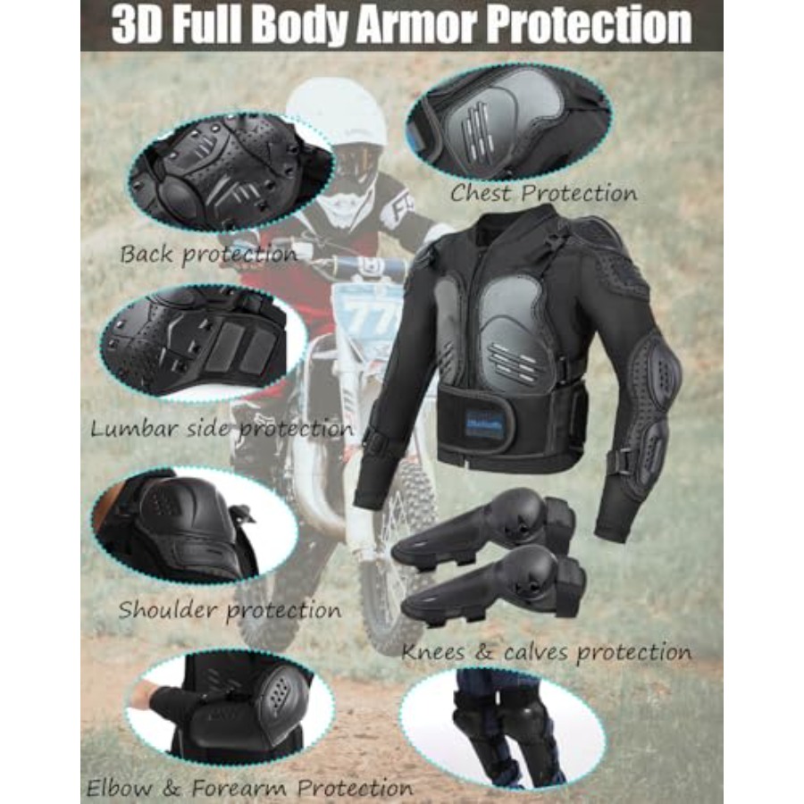 Motorcycle Jacket Armor Suit-D - Motorcycle Gear Cycle reseña y precio