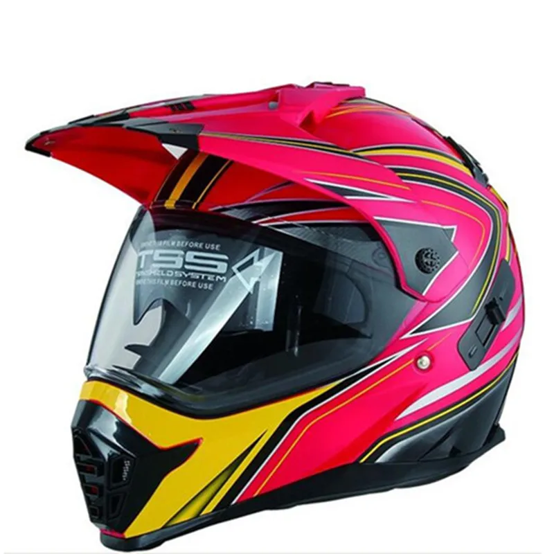 Red Yellow Motocross Helmet Mo - Motorcycle Gear Yellow reseña y precio