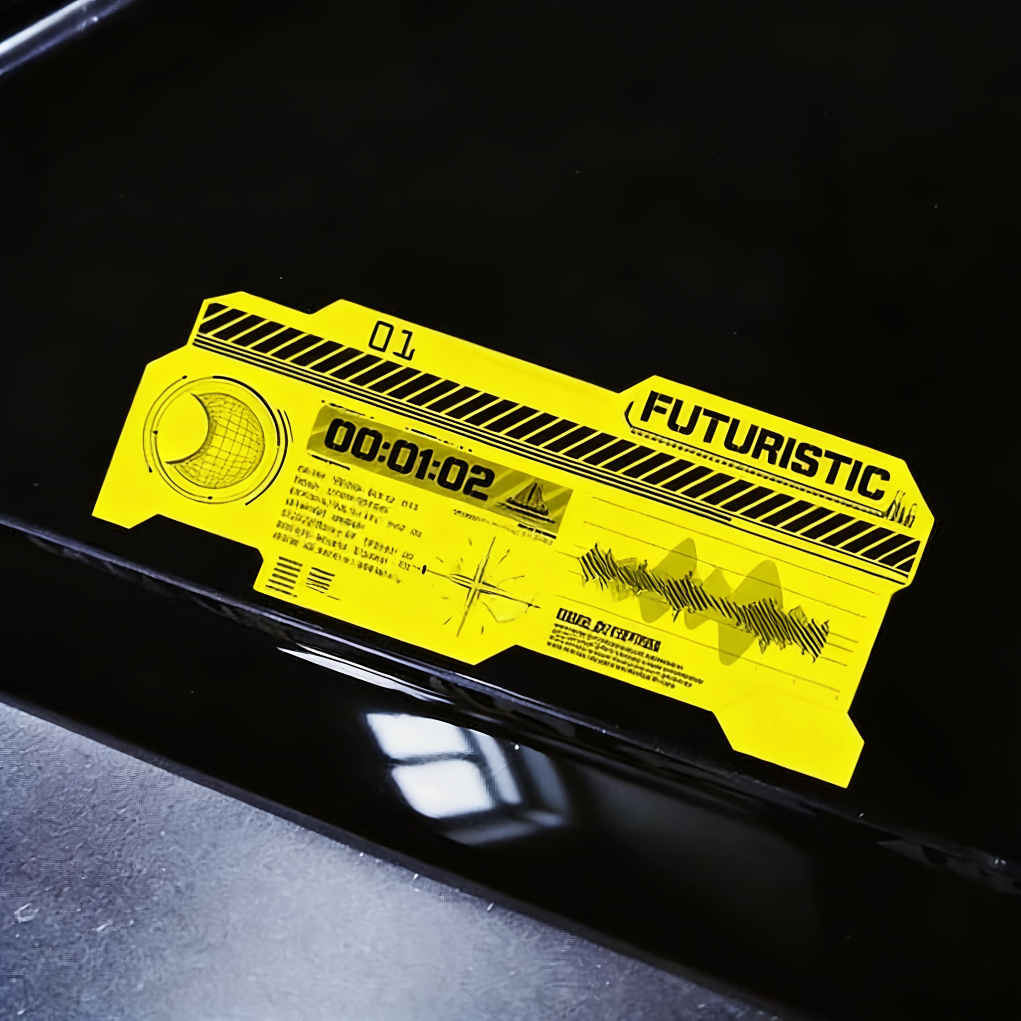 1Set Cyberpunk JDM Warning Sti - Motorcycle Gear Yellow reseña y precio